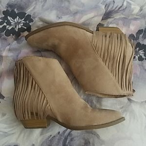 Fringe booties